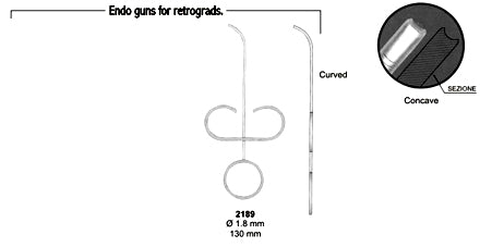 Implants Instruments Endo Gun Straight Dia 1.8mm  130mm