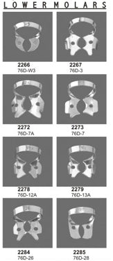 Rubber Dam Clamps Lower Molars 8 Pieces