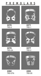 Rubber Dam Clamps Premolars 6 Pieces