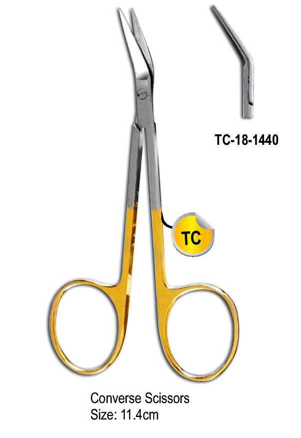 TC Converse Scissor 11.4cm with Gold Plated Rings