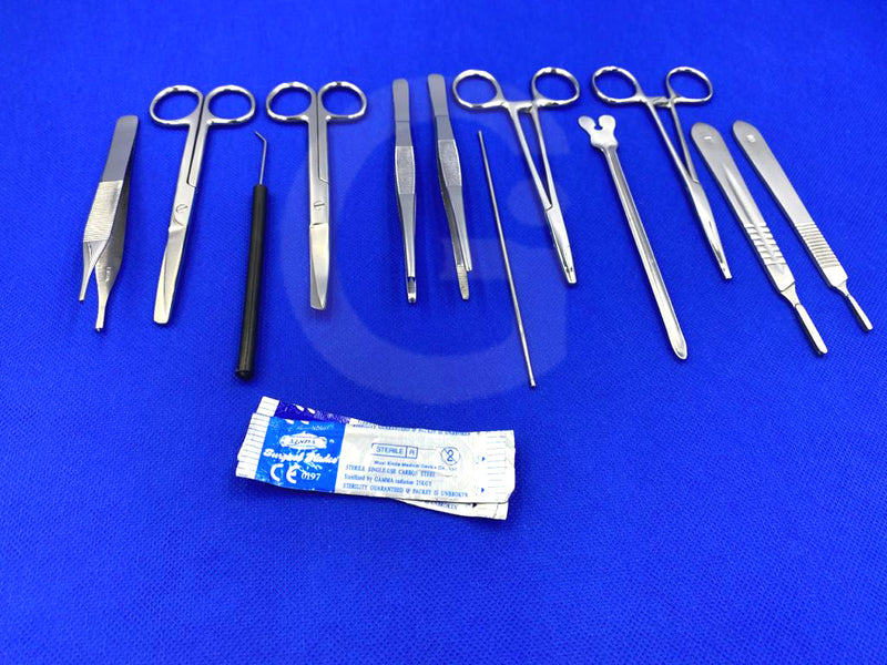 Student Dissecting Set of 14 Pcs / Suture Practice Kit